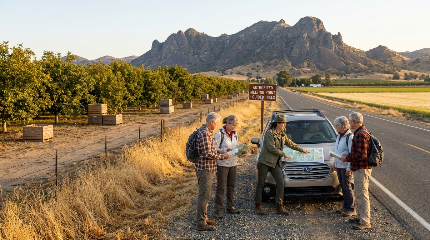 Harvest landscape and registered guided group preparing near the Sutter Buttes in Sutter County CaliforniaHarvest landscape and registered guided group preparing near the Sutter Buttes in Sutter County California